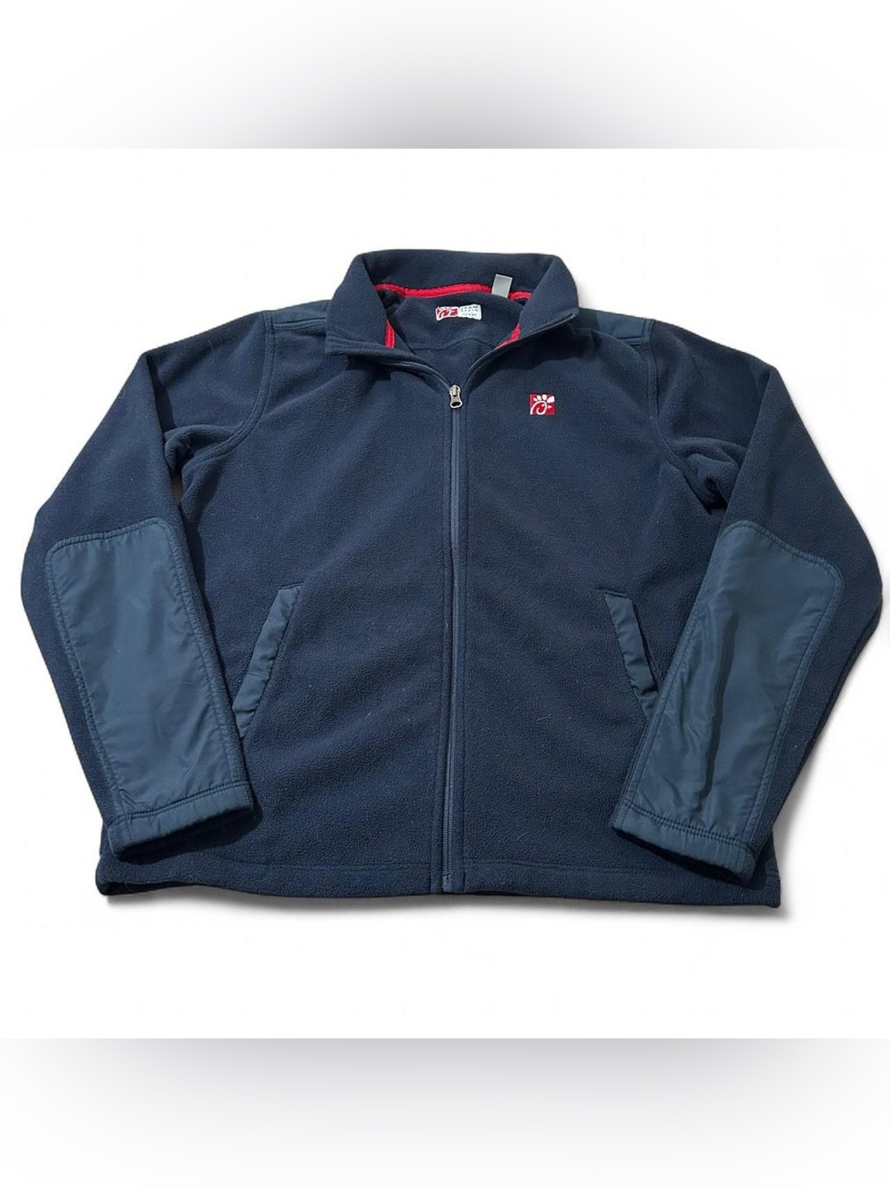 Men’s Oobe Chick Fil A Employee Fleece Jacket Navy Size Medium